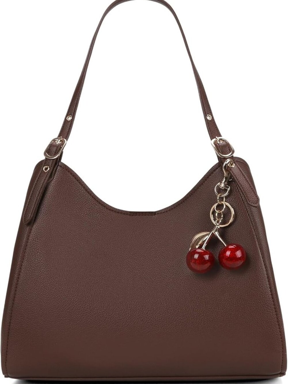 Stylish Brown Leather Tote Bag - Slouchy Hobo Shoulder Purse for Work & Daily